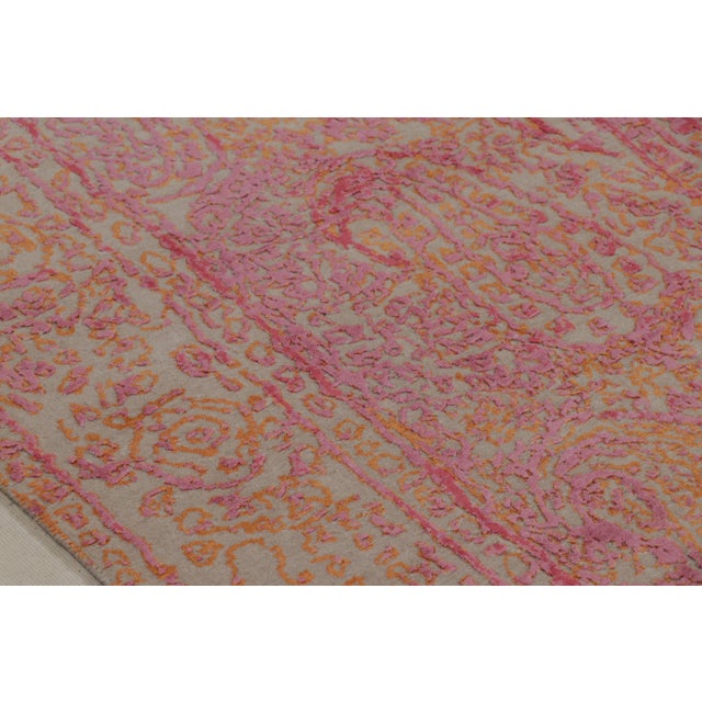 Rug & Kilim Rug & Kilim’s Paisley Style Transitional Rug in Red, Orange, Pink Floral Pattern For Sale - Image 4 of 7