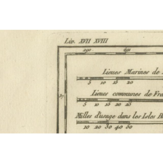 Antique Map of Southern United States wuth Carolina & Georgia from Bonne, 1780 For Sale - Image 6 of 12