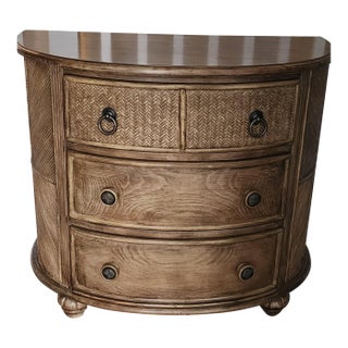 Caribbean Style Rattan Nightstand Chest by Braxton Culler For Sale