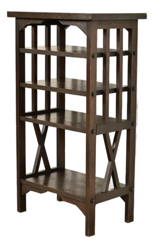 Stickley Brothers Style Antique Mission Oak Arts & Crafts Bookstand or Magazine Rack, Circa 1910