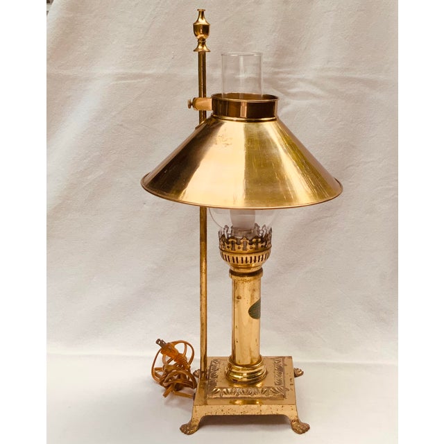 Vintage Orient Express Table Lamp - Brass Railroad Inspired Design, c.1980 For Sale - Image 4 of 17