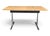 Mid-Century Modern Vintage Mid-Century Modern Oak Writing Desk With Black Drawers & Chrome Base For Sale - Image 3 of 15