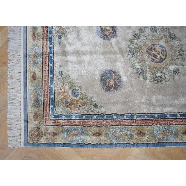 2000 - 2009 All-Silk Chinese Rugs, Set of 2 For Sale - Image 5 of 12