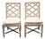 Pair of Vintage Chippendale Bamboo Rattan Side Chairs For Sale