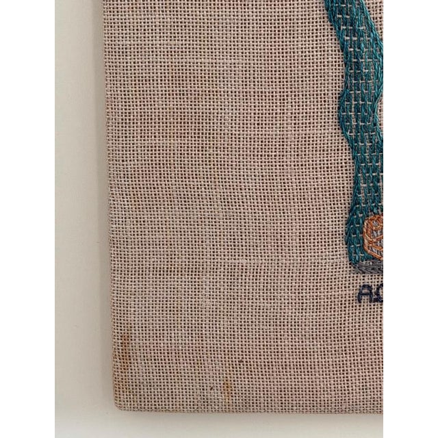 Textile Mid-Century Modern Maritime Wall Art with Embroidered Fish, Sweden, 1970s For Sale - Image 7 of 14