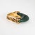 70s Vintage Malachite Brutalist Ring High Dome Sz 6.5 14k Yellow Gold Jewelry For Sale - Image 4 of 8