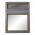 Antique Trumeau Style Gray Painted Wall Mirror With Gold Leaf For Sale