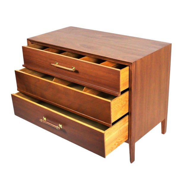 Wood 1960s Vintage Mid-Century Modern Mahogany Widdicomb Dresser Professionally Restored For Sale - Image 7 of 12