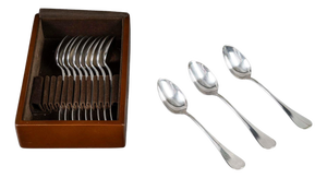 Small Spoons in Case, 20th Century, Set of 12