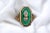 Contemporary The Estelle Avenue: Antique Filigree Cocktail Ring set with Chalcedony and Diamond, Size 5.75 For Sale - Image 3 of 11
