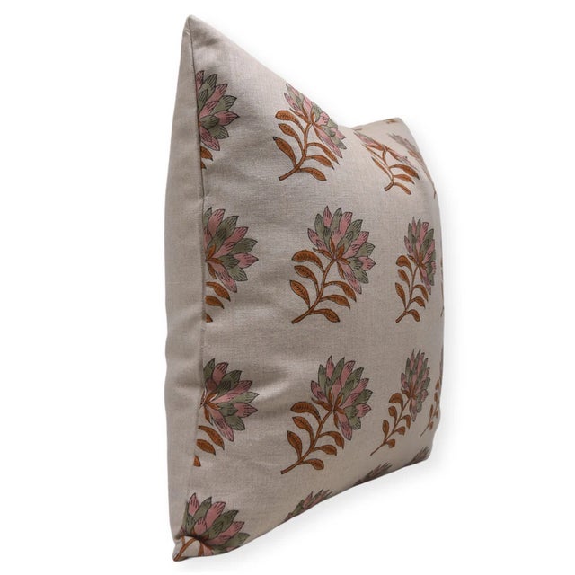 Refresh your living space with the cheerful charm of our "Summer Flower" block print handmade cushion cover. Featuring...