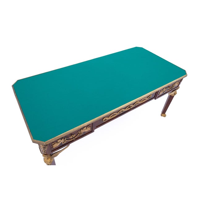 Gold Empire Desk by Mercier Frères, France, 1880s For Sale - Image 8 of 15