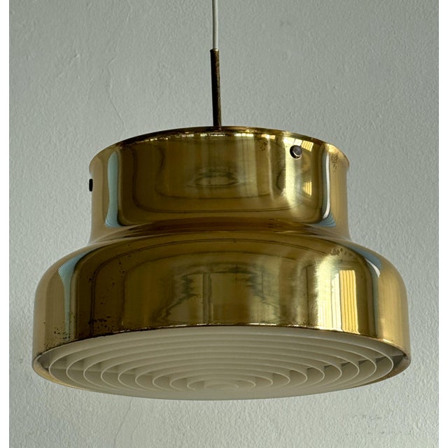 Metal Swedish Pendant Light in Brass by Ateljé Lyktan, 1970s For Sale - Image 7 of 18