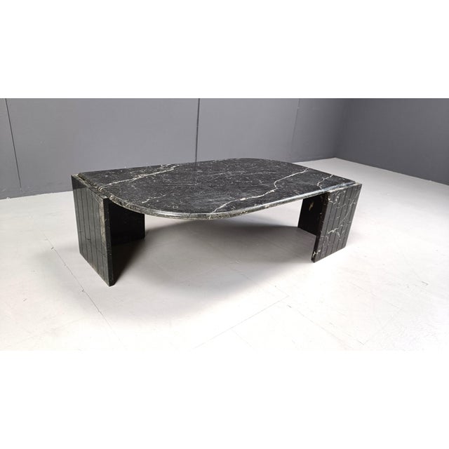 Vintage Black Marble Coffee Table from Roche Bobois, 1970s For Sale - Image 6 of 10