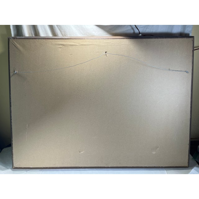 1900 Large Italian Neopolitan Gouache Painting Bay of Naples in Gilt Frame For Sale - Image 4 of 5