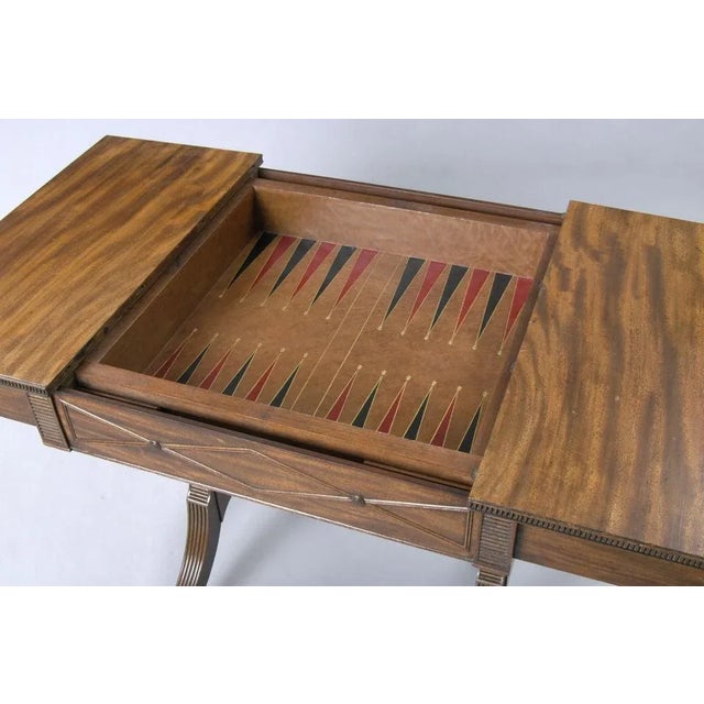Wood English Regency Sofa Games Table For Sale - Image 7 of 10
