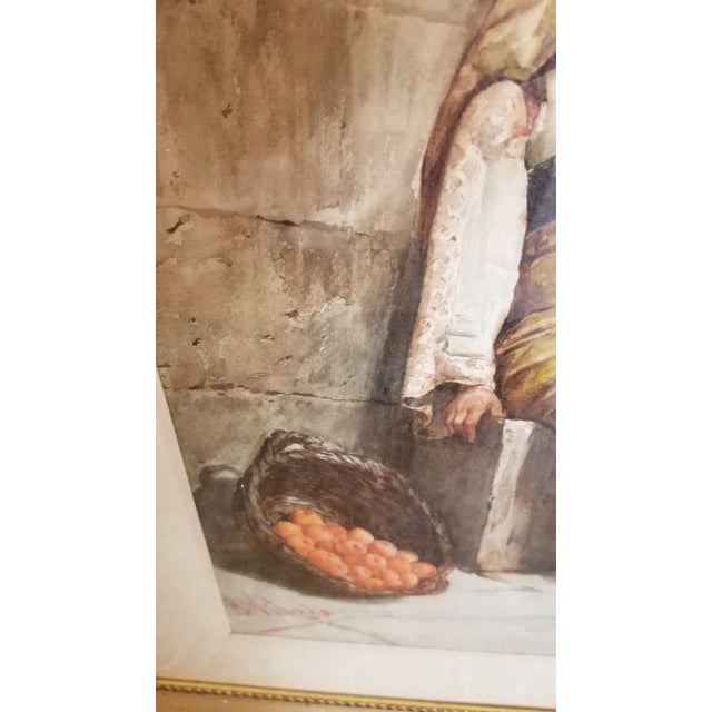 Late 19th Century Antique Italian Watercolor by Vitali For Sale - Image 5 of 12