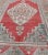 Mid 20th Century Mid 20th Century Vintage Turkish Oushak Rug With Medallion Design in Coral Pink and Light Blue For Sale - Image 5 of 11