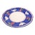 Blue and White Italian Plate/Platter With Roosters and Pears With Red Dots 11" For Sale