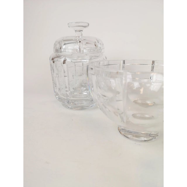 1960s Art Deco Crystal Bowls by Simon Gate for Orrefors, 1960s, Set of 3 For Sale - Image 5 of 14