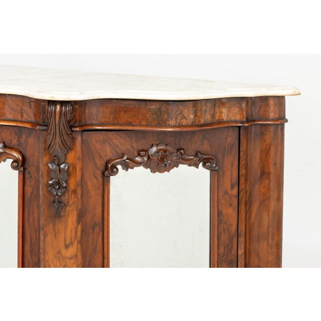 Victorian Walnut Mirrored Credenza For Sale - Image 9 of 12