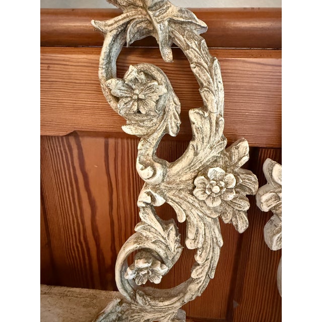 Pair of Large Italian Carved Wall Shelves, From the 1940’s. For Sale - Image 9 of 12