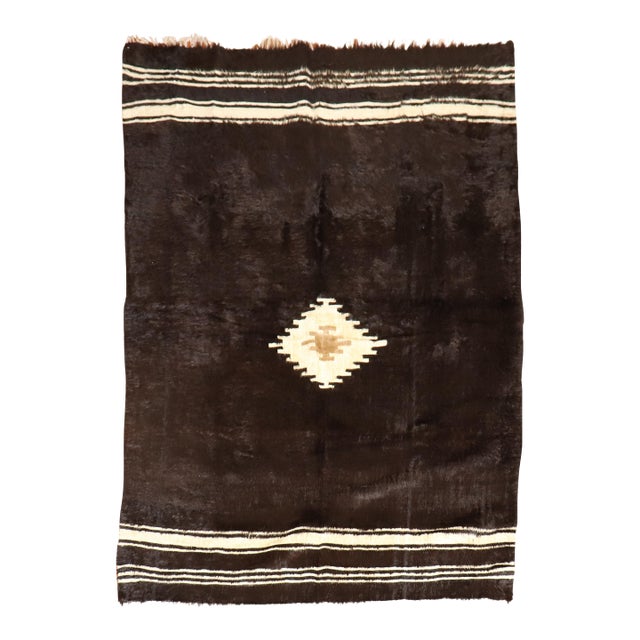 Late 20th Century Mohair Rug - 5' x 6'7" For Sale