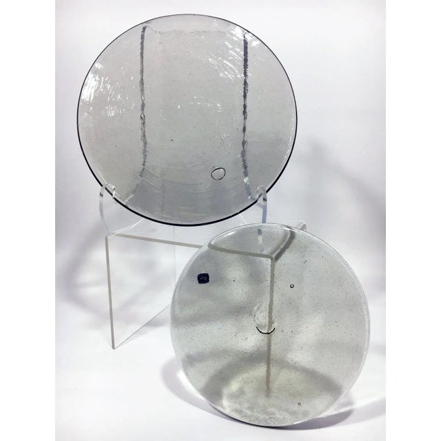 1970s Bullicante Glass Trivets - Cheese Boards - Set of 2 For Sale In Baltimore - Image 6 of 6