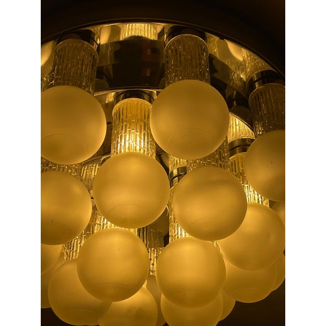 Ceiling Light in Glass and Chrome from Kinkeldey, Austria, 1970 For Sale - Image 6 of 15