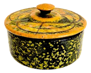 1960s Bitossi for Rosenthal Netter Glazed Ceramic Bowl With Lid Designed by Aldo Londi