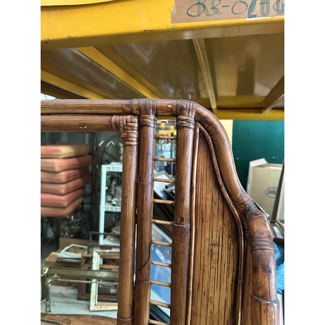 1970s Bamboo Vanity With Mirror and Drawers For Sale In Atlanta - Image 6 of 12
