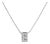 10K White Gold Diamond Accent "E" Initial Bubble Pendant Necklace For Sale