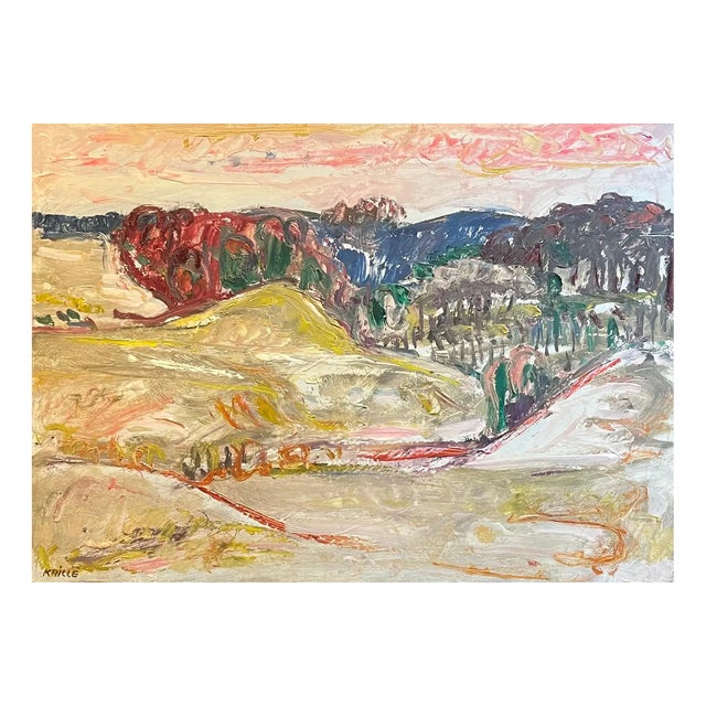 Jean Krille, Landscape 128, Oil on Masonite, 1981 For Sale