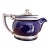 1961 Cobalt China and Silver Teapot From the Water Tower Inn in Chicago For Sale