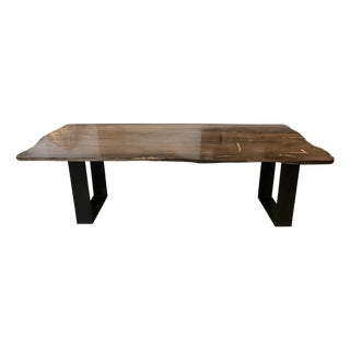 Andrianna Shamaris High Quality Petrified Wood Dining Table For Sale