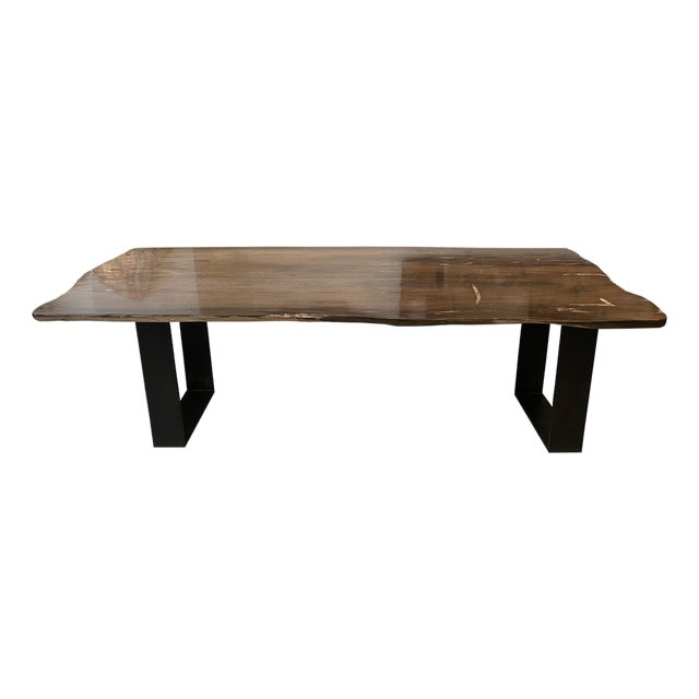 Andrianna Shamaris High Quality Petrified Wood Dining Table For Sale