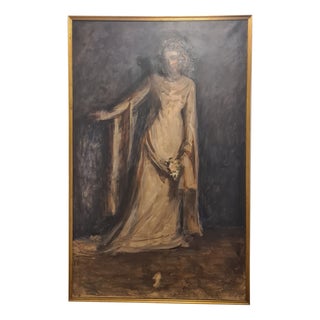 Ernestina Mac Orlandini, Portrait, 1890s, Oil on Canvas For Sale