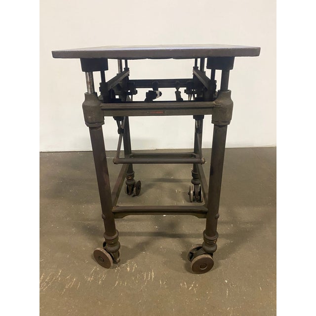 1900 - 1909 Turn of the 20th Century Adjustable Printers " Turtle" Table For Sale - Image 5 of 14