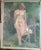 Early 20th Century Early 20th Century Huge Standing Nude Signed Oil Painting For Sale - Image 5 of 7