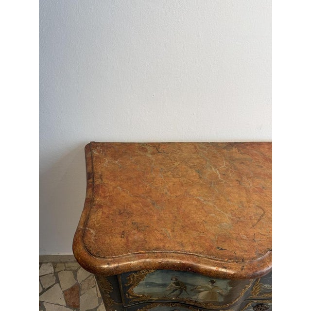 Carved, Lacquered and Painted Chest of Drawers, Sicily, 1700s For Sale - Image 6 of 18