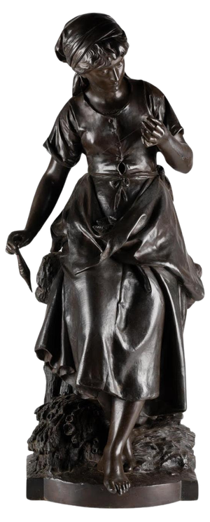 Bronze Sculpture with Brown Patina attributed to Mathurin Moreau
