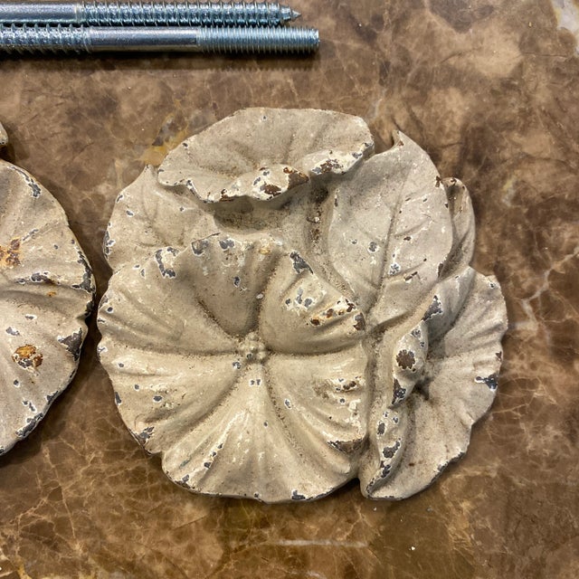 Art Deco 1920s Waverly Studios Cast Iron Hand Painted Curtain Tie Backs - Set of 2 For Sale - Image 3 of 7