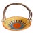 Vintage Chikaramachi 1000 Faces Porcelain Basket-Noritake Japan-Rattan Handle For Sale