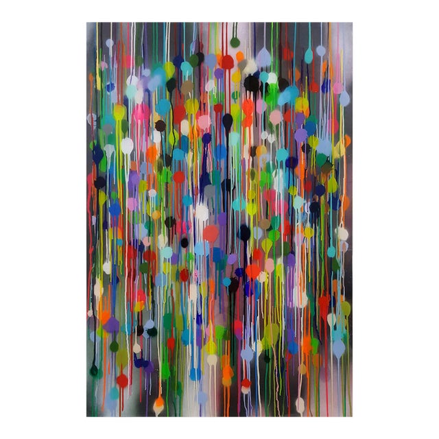 Gerard Pairé, 201017, 2020, Polymer & Spray Paint on Canvas For Sale