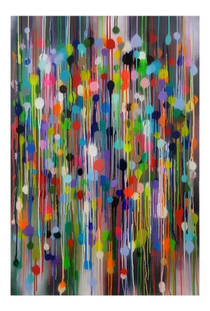 Gerard Pairé, 201017, 2020, Polymer & Spray Paint on Canvas
