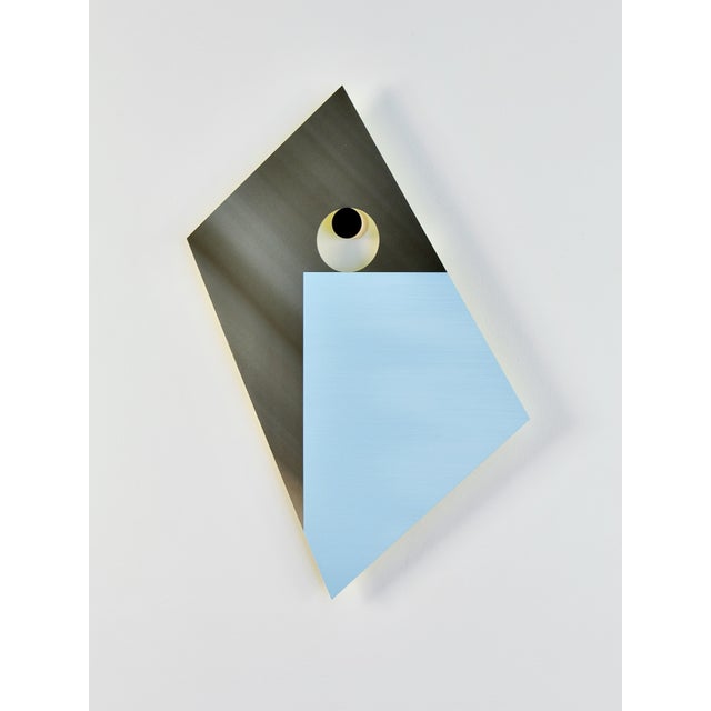 Contemporary Abstract Stainless Steel, Plexiglas, Wood, Paint "Plinth 12" by Tom Henderson For Sale - Image 4 of 9