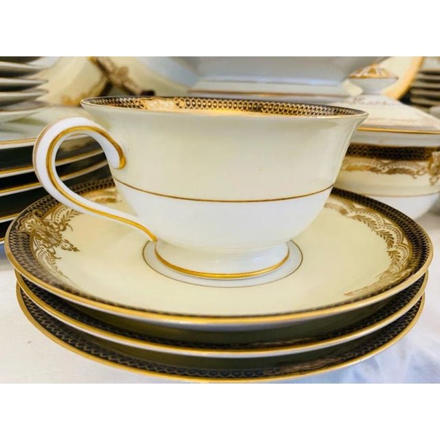 Mid 20th Century Noritake Valiere #4981 Dinnerware, Made in Occupied Japan, Service for 12- 91 Pieces For Sale In Phoenix - Image 6 of 12