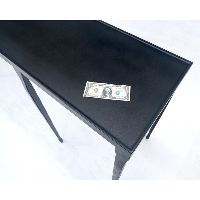 Wrought Iron Blacksmith Work Gallery Top 19x84" Long Console Sofa Table MINT For Sale - Image 13 of 14
