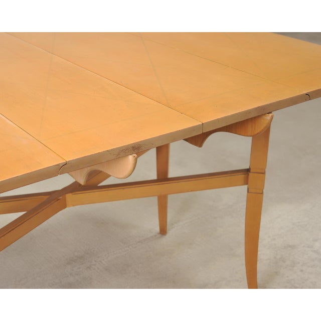 Tan Tommi Parzinger for Charak Mahogany Danbury Extend Dining Table For Sale - Image 8 of 18