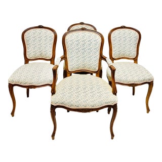 Mid 20th Century Vintage French Dining Chairs- Set of 4 For Sale